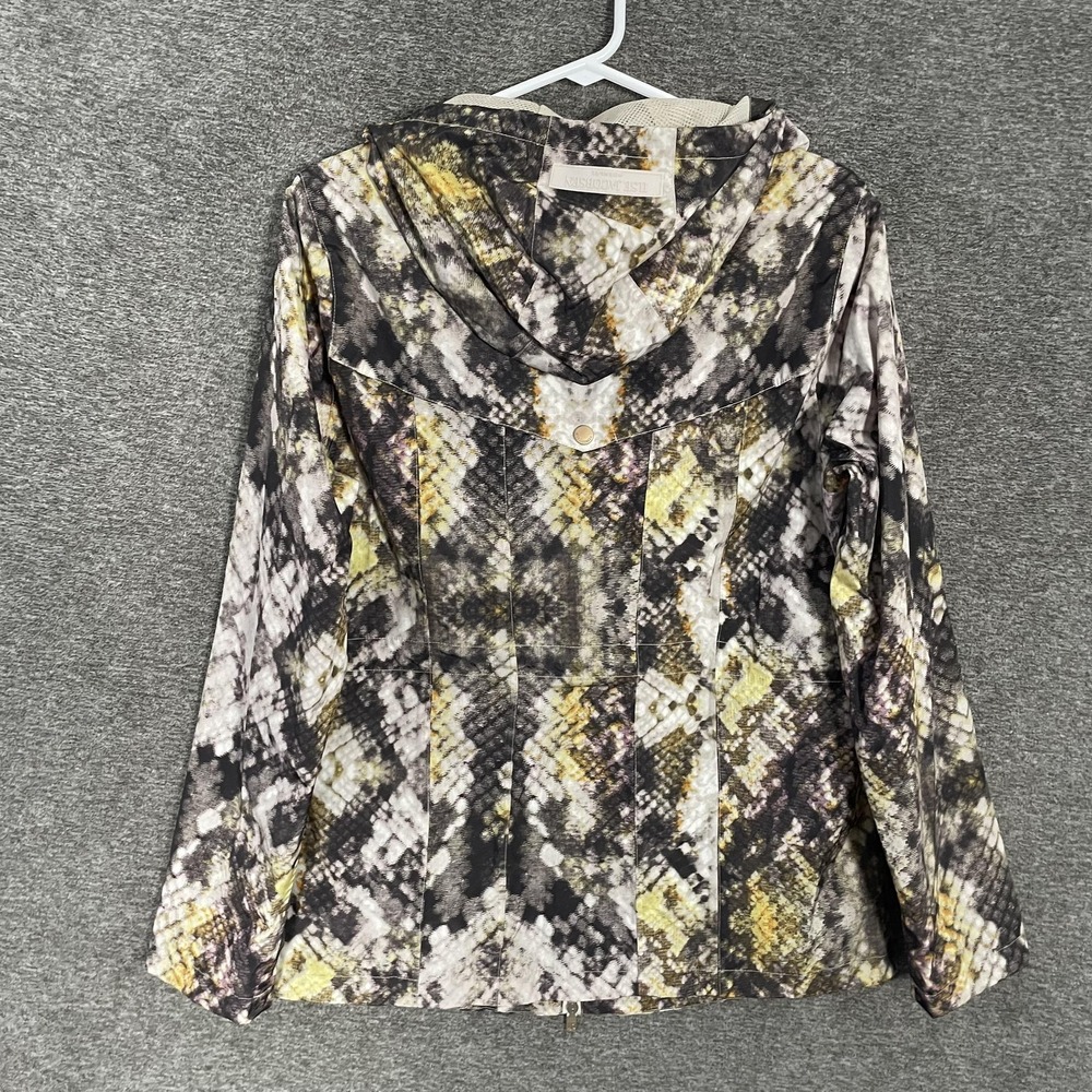 Ilse Jacobsen Rain Windbreaker Jacket Womens 38 Multi Snake Print Hooded - Picture 7 of 9